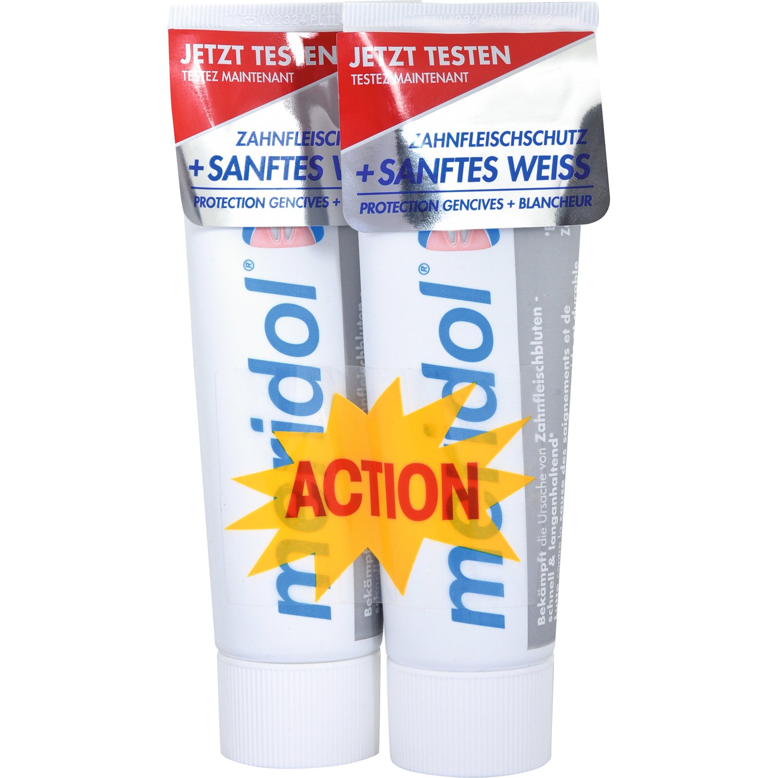 Meridol Zahnpasta Sanftes Weiss 2 x 75 ml
