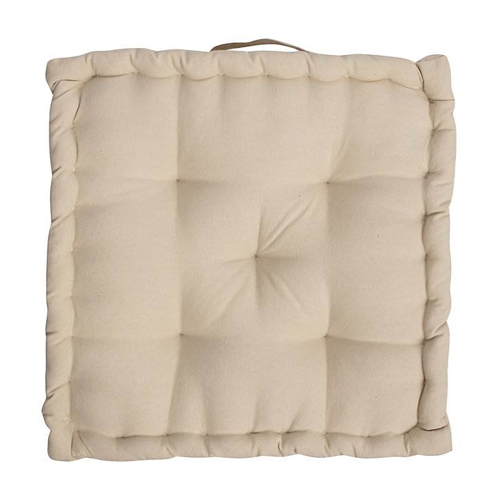 Coussin de sol Mykonos beige taupe L.45 x l.45 x ep.10cm