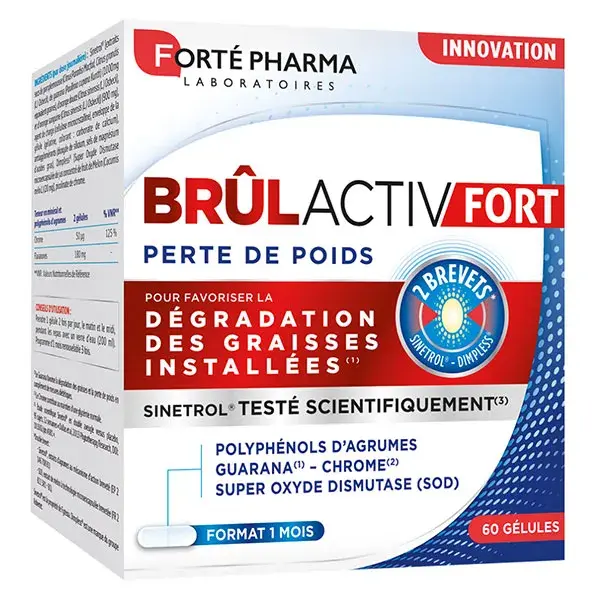 Forté Pharma Brûlactiv Forte Emagrecimento Guaraná Citrus Cromo 60 cápsulas
