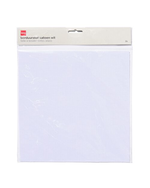 2 pièces de tissu à broder 25x25 coton