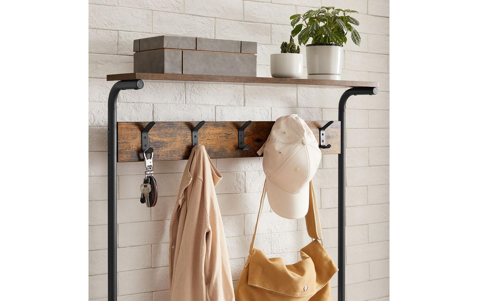 Garderobe 80 cm x 183.5 cm, Braun/SchwarzKleiderständer