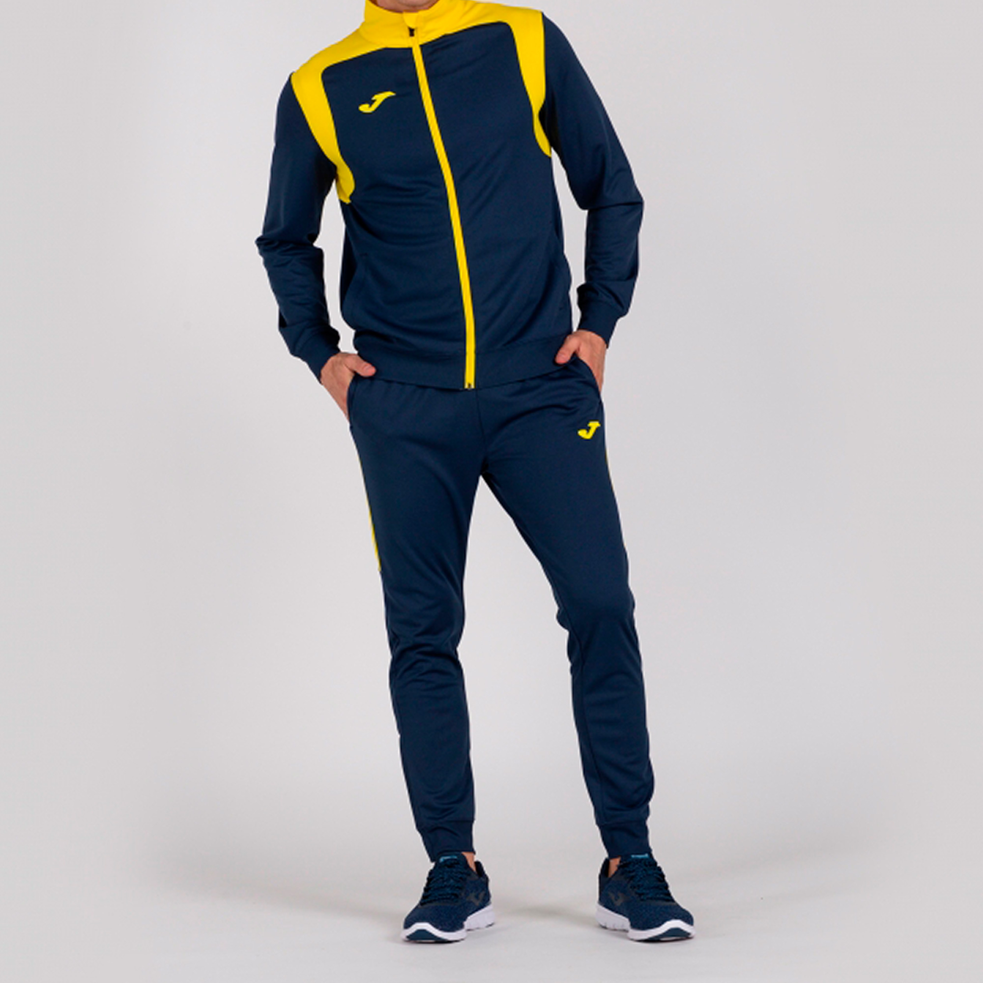 Conjunto de treino Joma Championship V Azul Marinho Amarelo