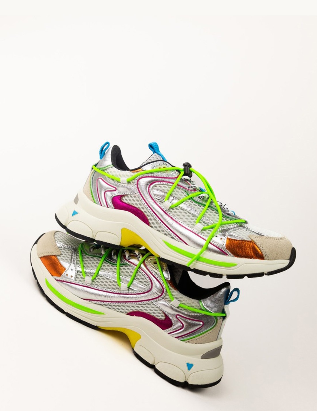 0-105 Baskets de ville Femme Spider Rainbow Multicolor Cuir/Daim