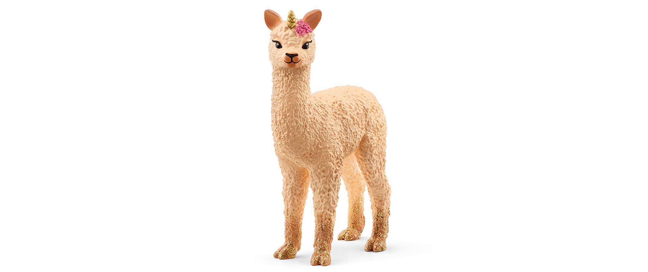 Spielzeugfigur bayala Lama Einhorn BabySpielzeug-Tierfigur mit viel Glitzer