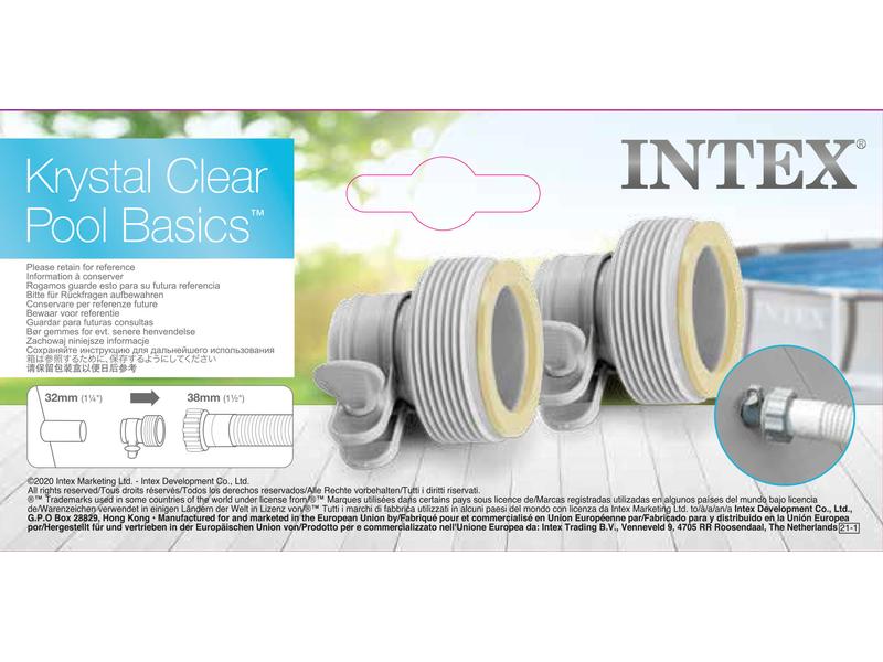 Intex Schlauchadapter B, 2 Stück Adapter für Poolanschluss