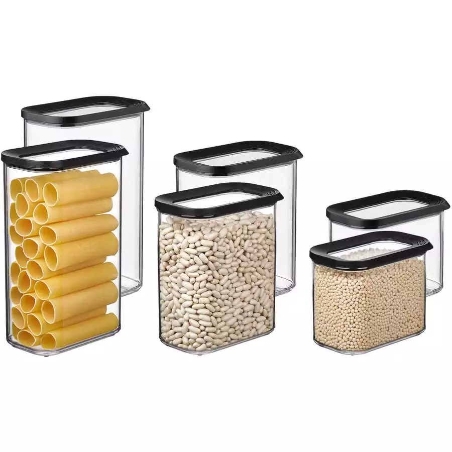 Mepal Vorratsdosen Modula 6er Set schwarz