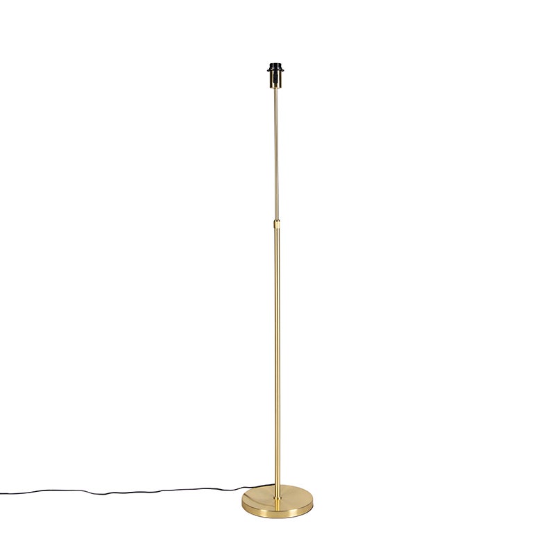 QAZQA - Moderne vintage vloerlamp | Staande lamp | Lamp | Verstelbare lamp Goud | Messing | Messing - Parte | Woonkamer | Slaapkamer - Langwerpig staal - LED-compatibel E27