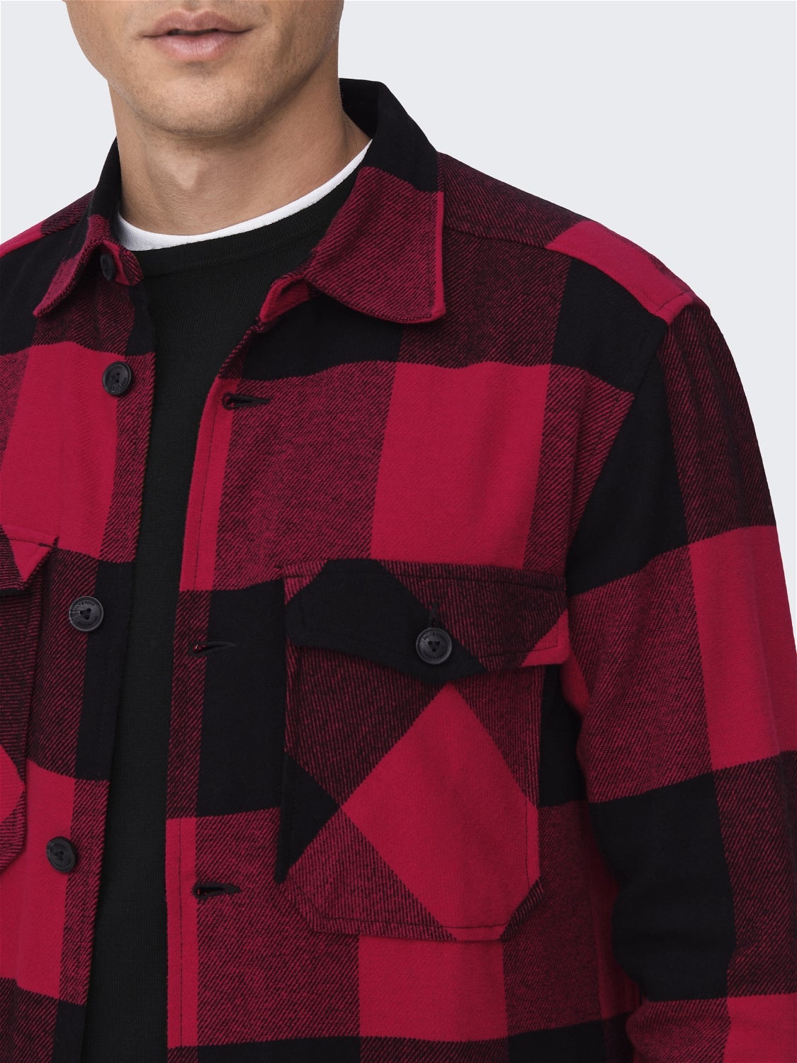 ONSMILO Flanellhemd Fiery Red