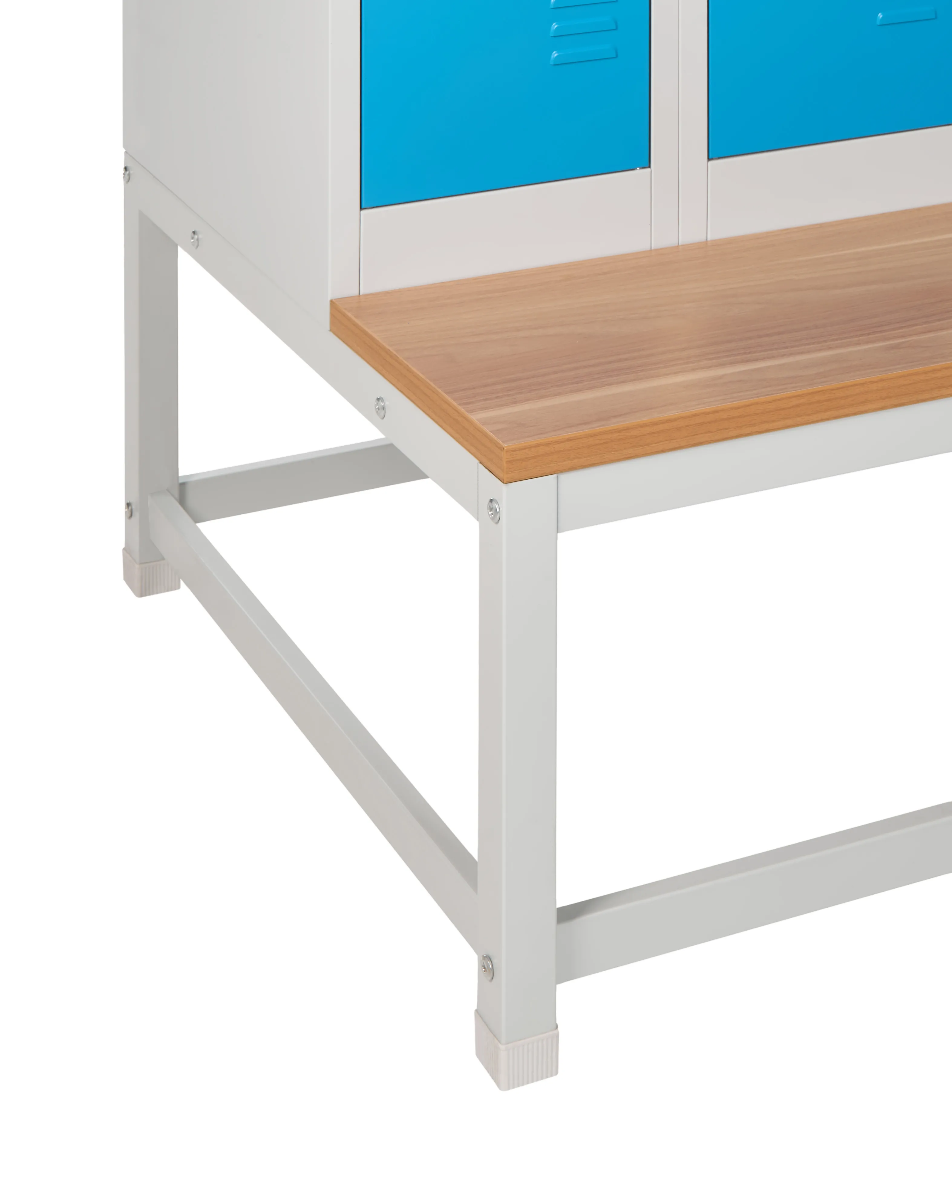 Locker met 4 deuren en bankje ATHLETE Metaal Grijs/blauw