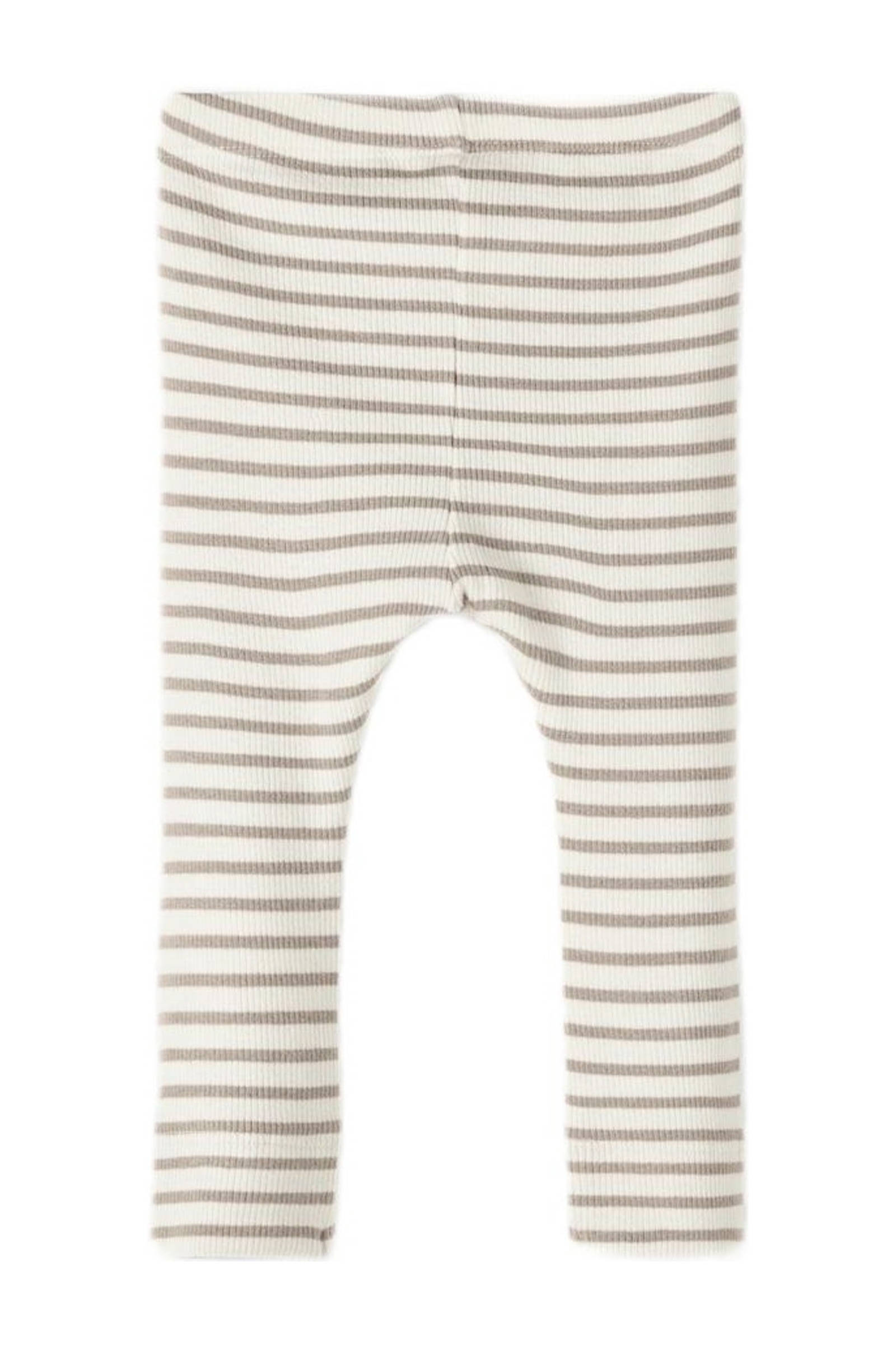 NAME IT gestreepte broek NBNBANI beige/ecru