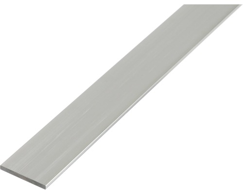 Platte staaf, aluminium, zilver geanodiseerd, 40x3 mm, 2 m