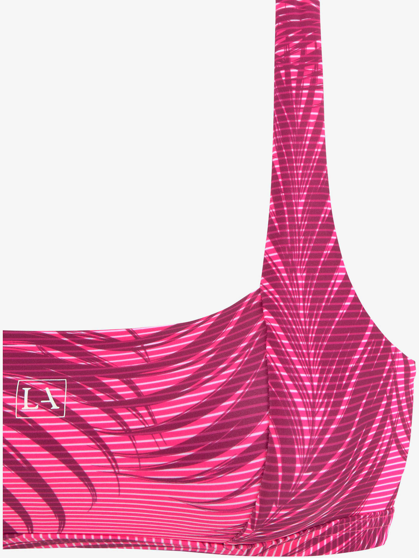 Haut de bikini bustier imprimé palmiers tendance