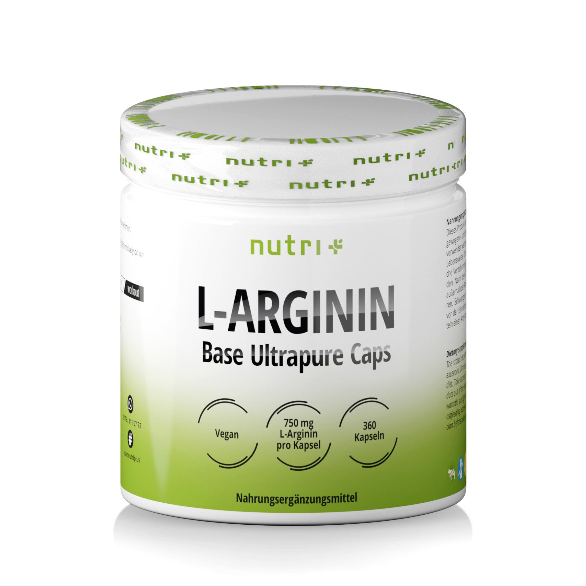 Nutri+ Arginin Kapseln - Aminosäuren