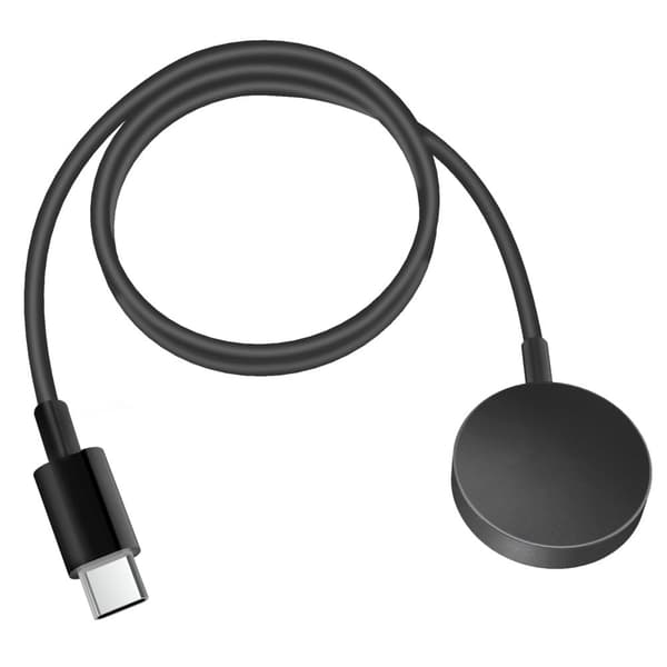 INF Lader (USB-C) til Samsung Galaxy Watch 3/4/5/6/7, Active 1/2 Sort