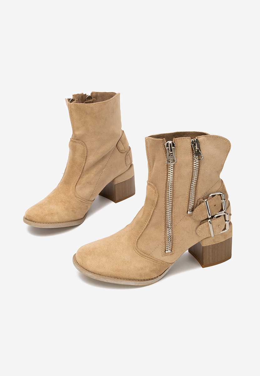 Bottines à gros talon kaki Laroya V5