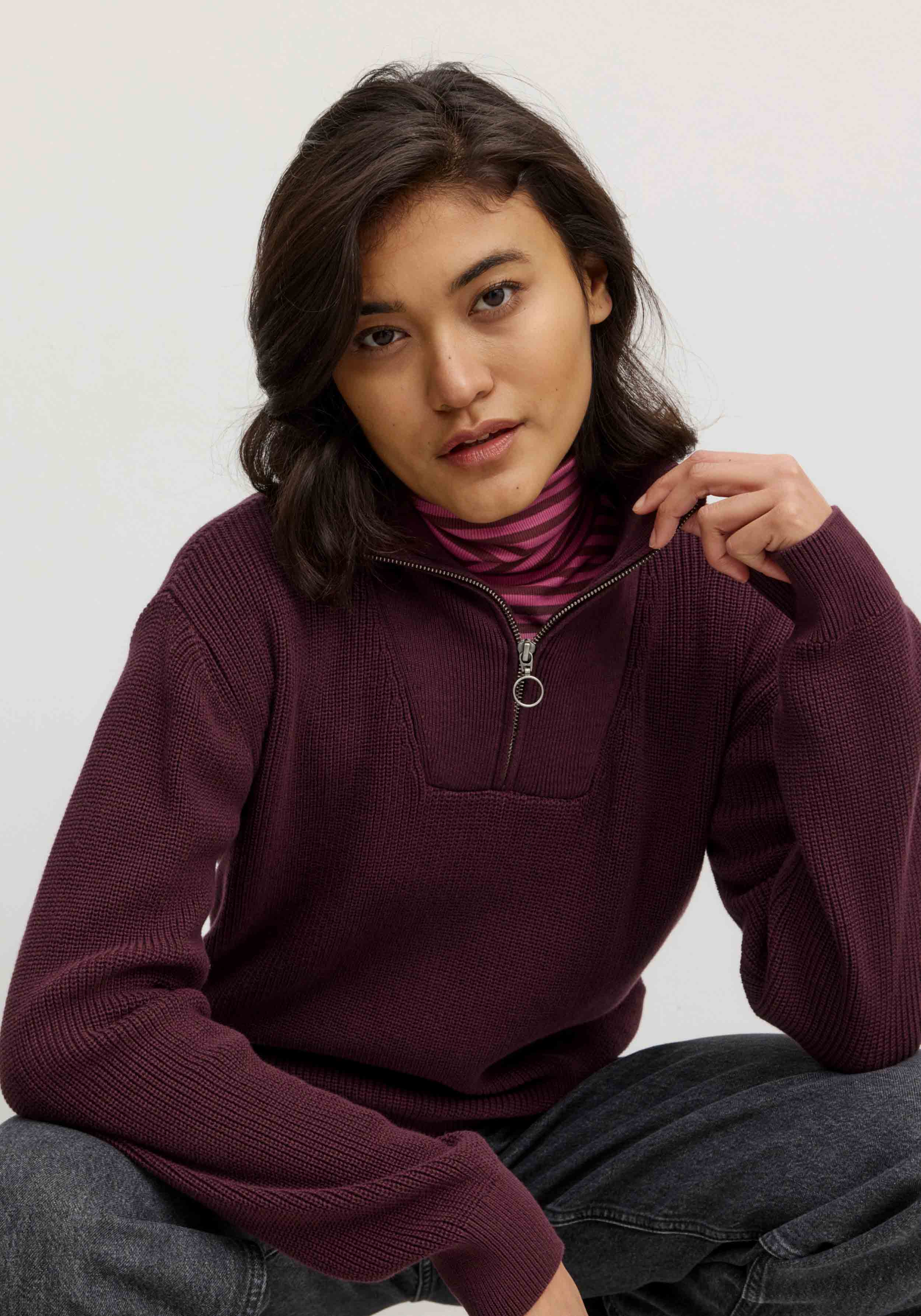 Recolution Troyer-Pullover Nigella Dark Plum