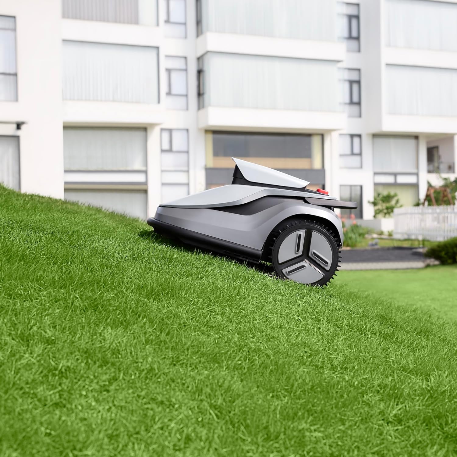 Terramow V1000 Mähroboter ohne Begrenzungskabel, ohne RTK, mit KI-Bilderkennung und Hinderniserkennung für Garten bis 1200m²