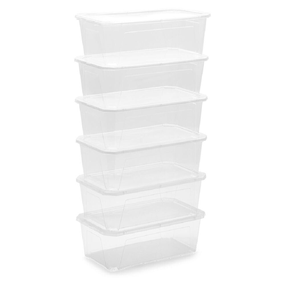 Boîte 6L plastique transparent x6