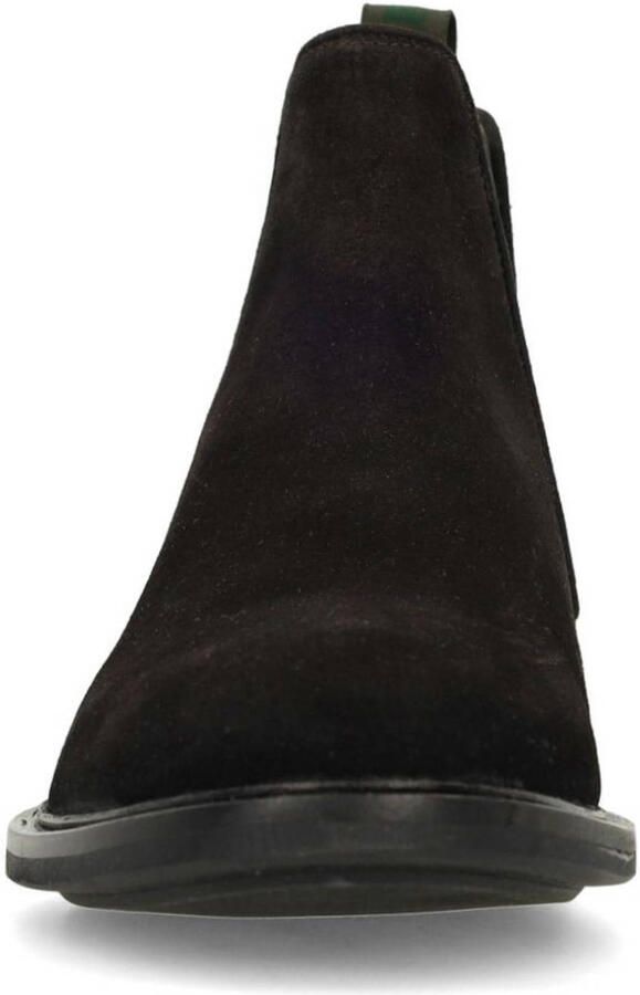 Manfield Heren Zwarte suède chelsea boots