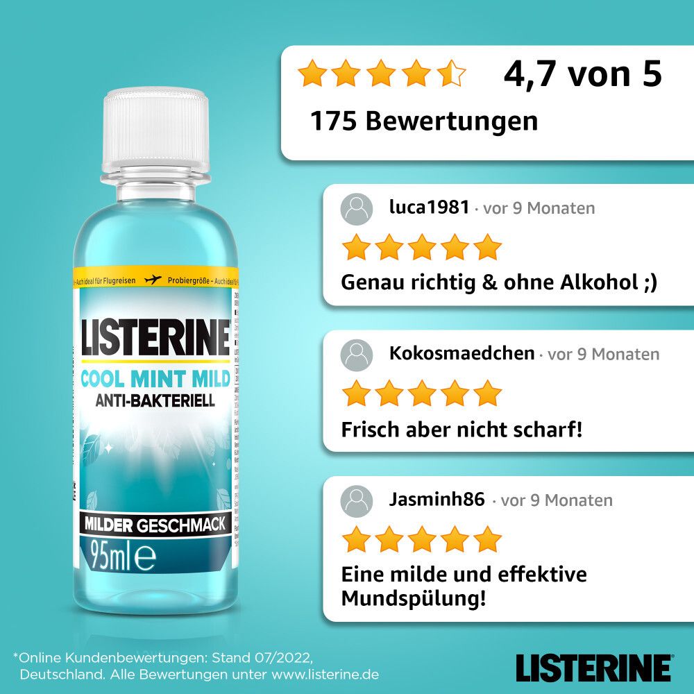 LISTERINE® Cool Mint Milder Geschmack
