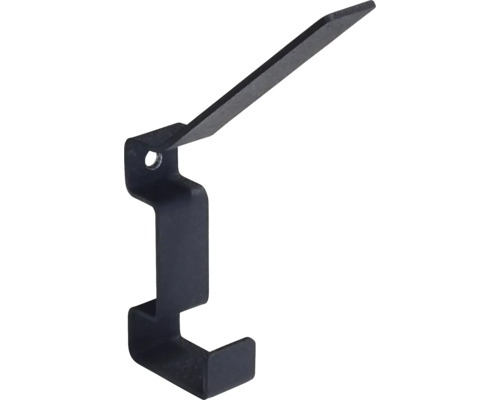 Jashaken voor akoestische panelen, zwart RAL 9005, 94 x 60 x 14 mm, 2 stuks