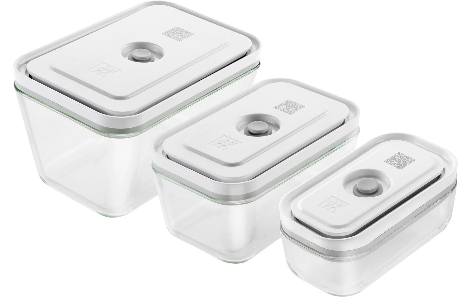 Vakuumier-Behälter Fresh and Save 3-teilig, S,M,L GlasVakuumschüssel Set