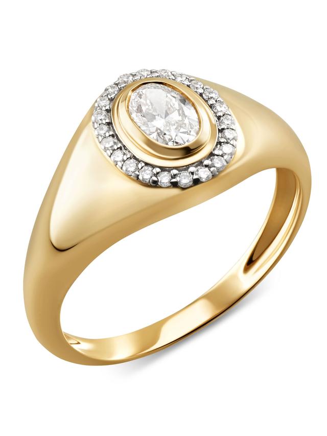 Entourage-Ring, 23 Brillanten, 0,50 ct., SI, Gold 585