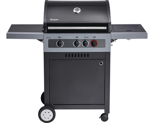Enders Boston Black 3 K Turbo 3-pits gasgrill, 134 x 59 x 115 cm, staal, zwart