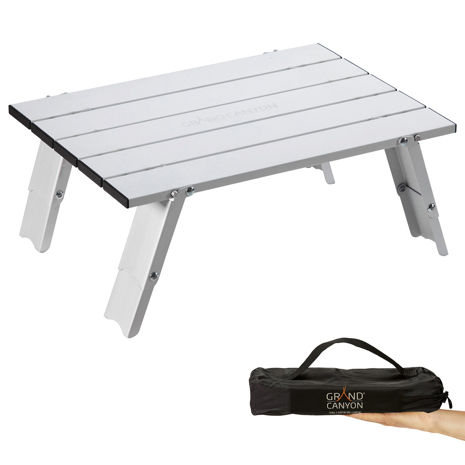 GRAND CANYON Tucket Micro Falttisch Roll Beistell Angel Tisch Bivy Camping Alu