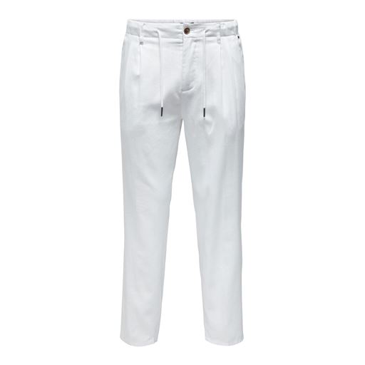 ONLY & Sons Leo Crop Bukser, Bright White, W36/L34