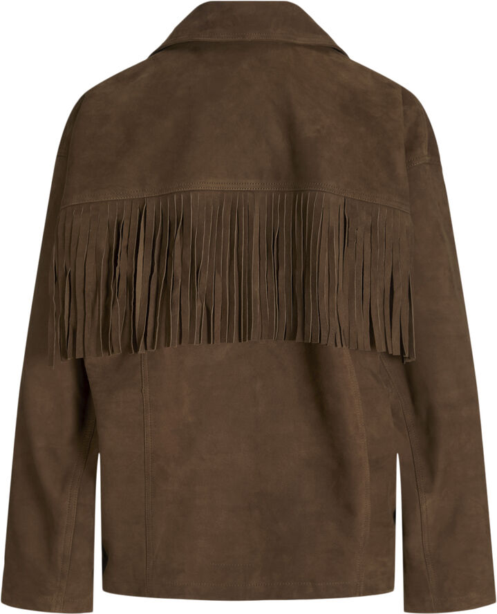 JJXX JXHAZEL SUEDE JACKET OTW Friar brown