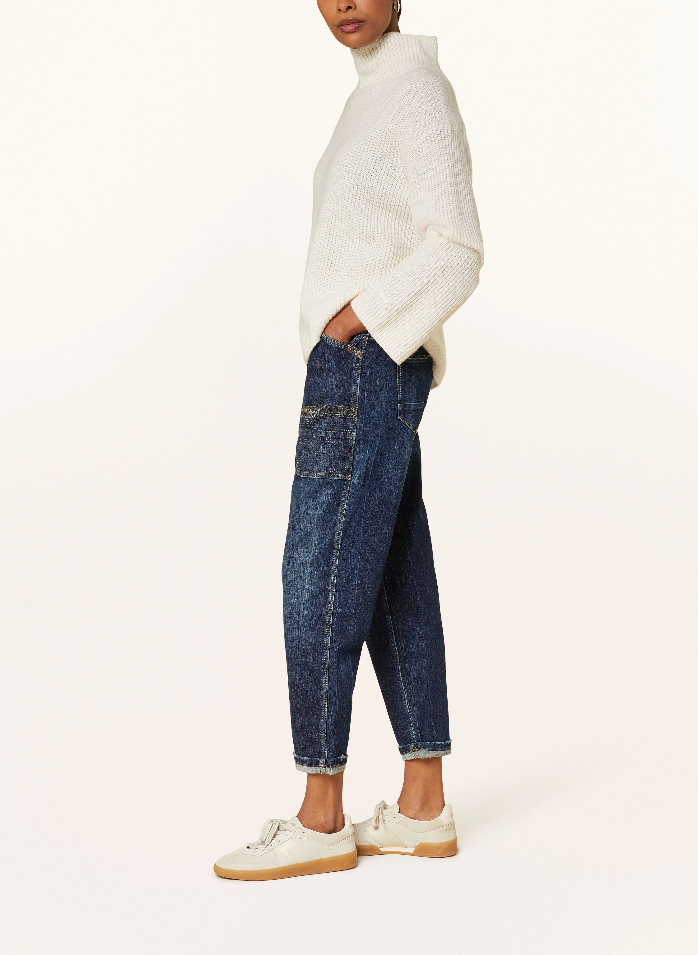 MAC 7/8-Jeans IOWA mit Schmucksteinen