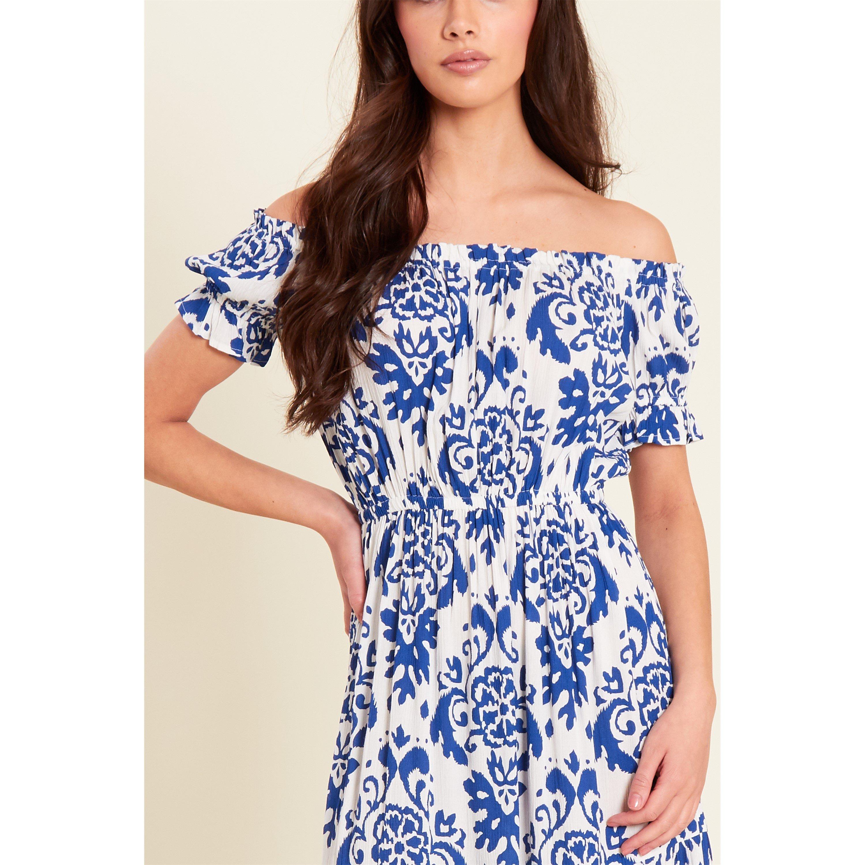 Be You Bardot Crinkle Dress