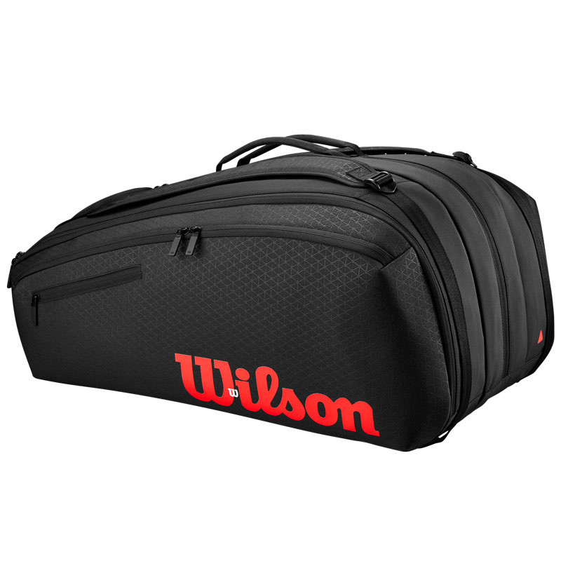 Sac de tennis Wilson 15 pack Thermobag Clash V3 noir et rouge