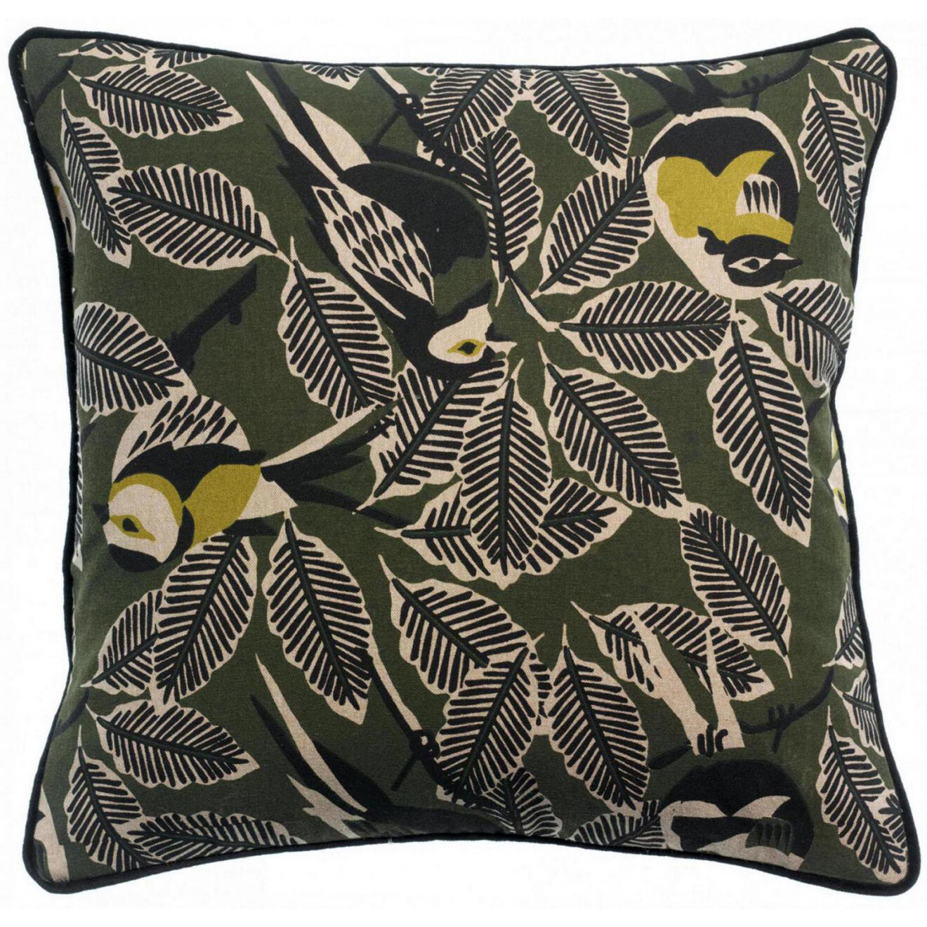 Vivaraise Coussin Zazu Chambray olive - 45x45 cm