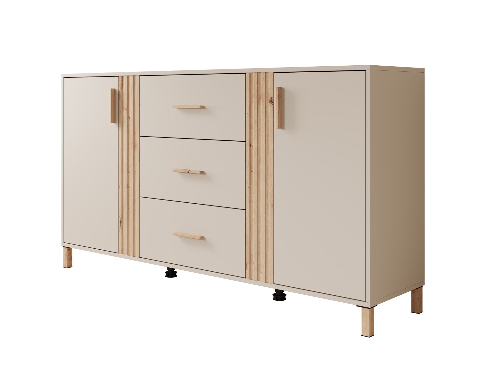 Meubella - Dressoir Bahia - Beige - 163 cm