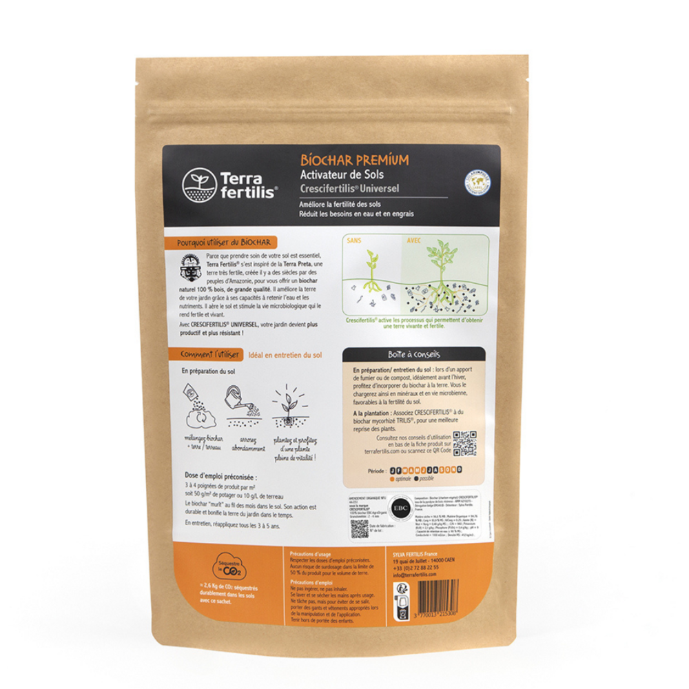 Fertilisant universel à base de biochar - 1 kg