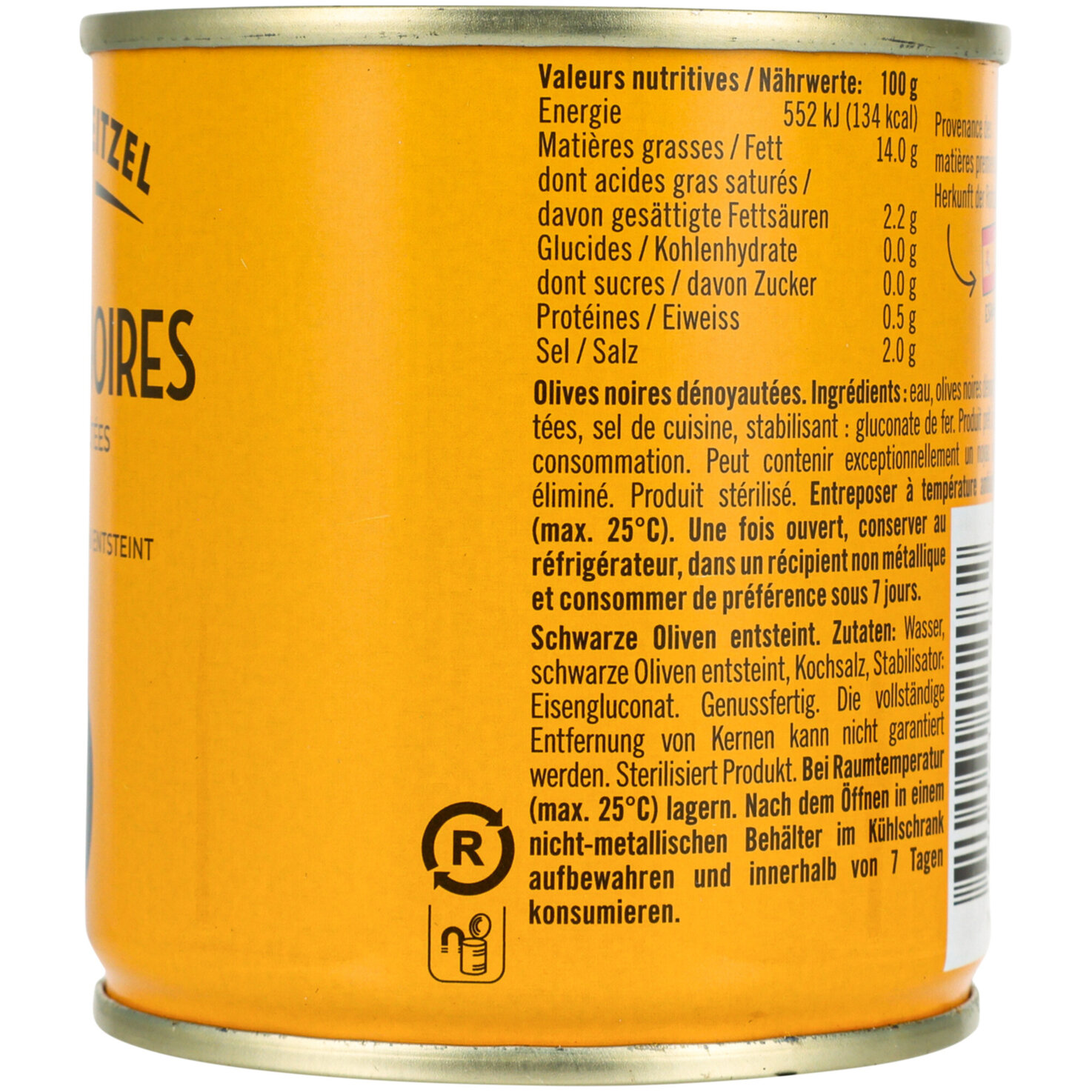 Hugo Reitzel Oliven schwarz entsteint