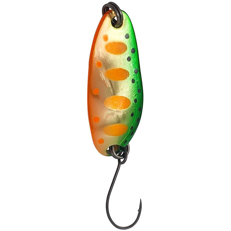 Cuiller Ondulante Suissex Trout Tracker Gold Green Orange Amago