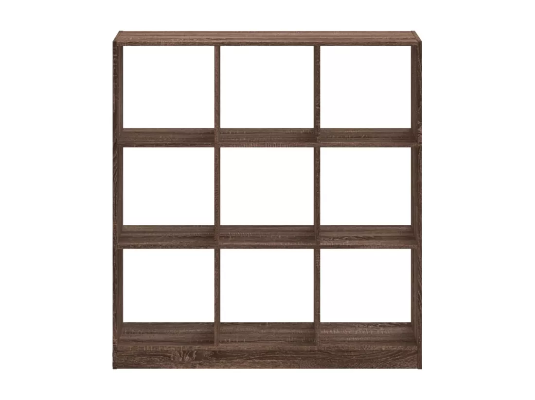 Bibliothèque chêne marron 102x32x108 cm bois d'ingénierie