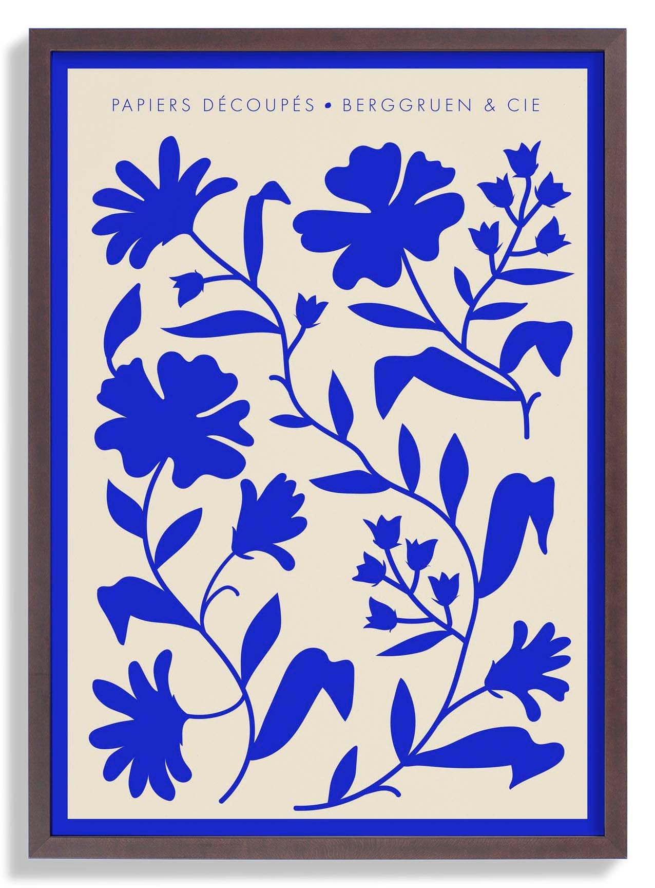 Wild Flowers Blue Papiers Découpés Kunstausstellung