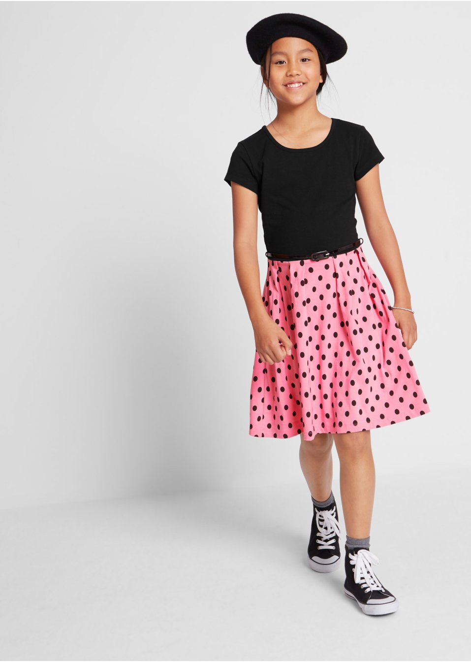 Robe fille avec ceinture