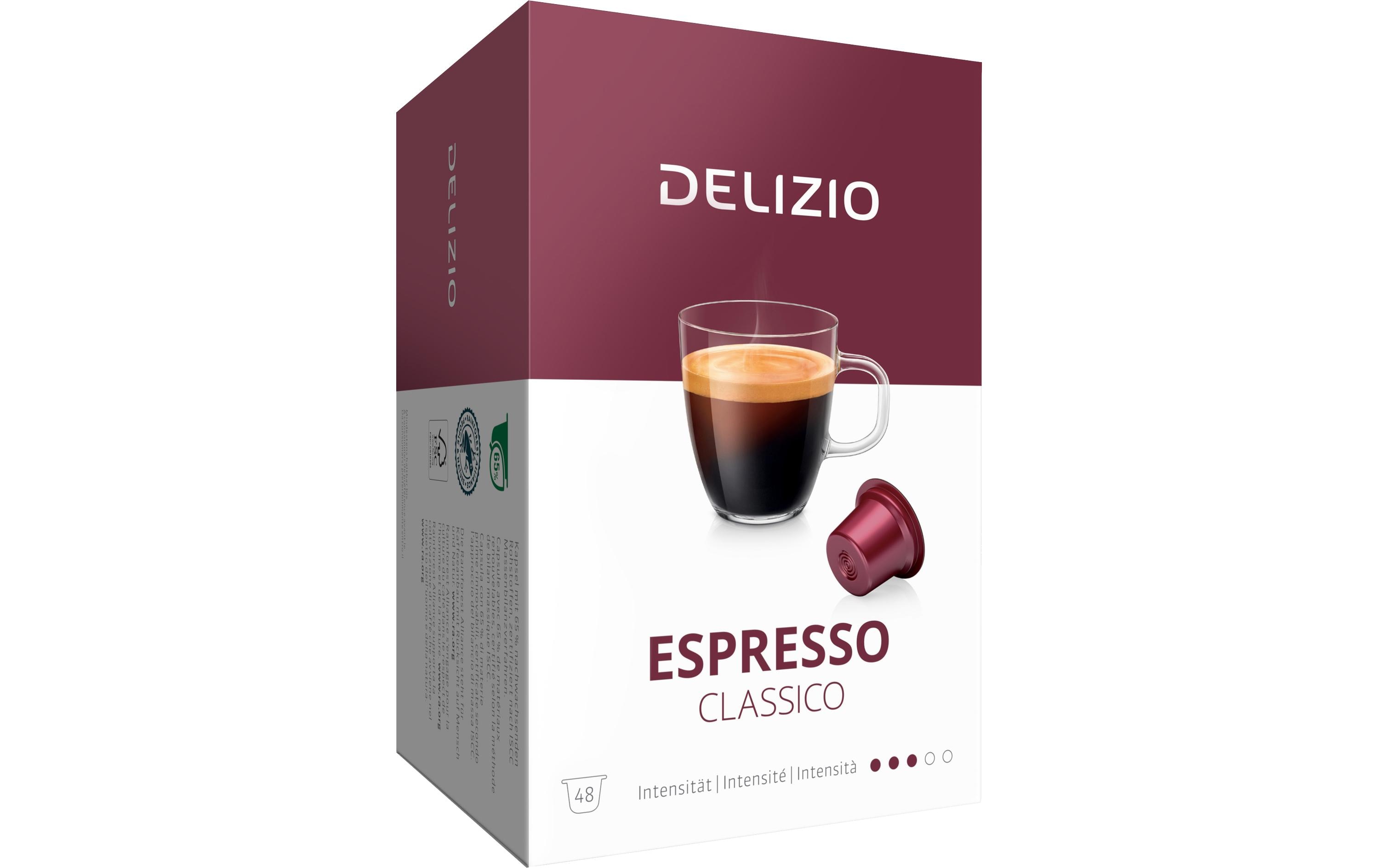 Kaffeekapseln Espresso Classico 2 x 48 StückKunststoffkapseln für das Delizio-System