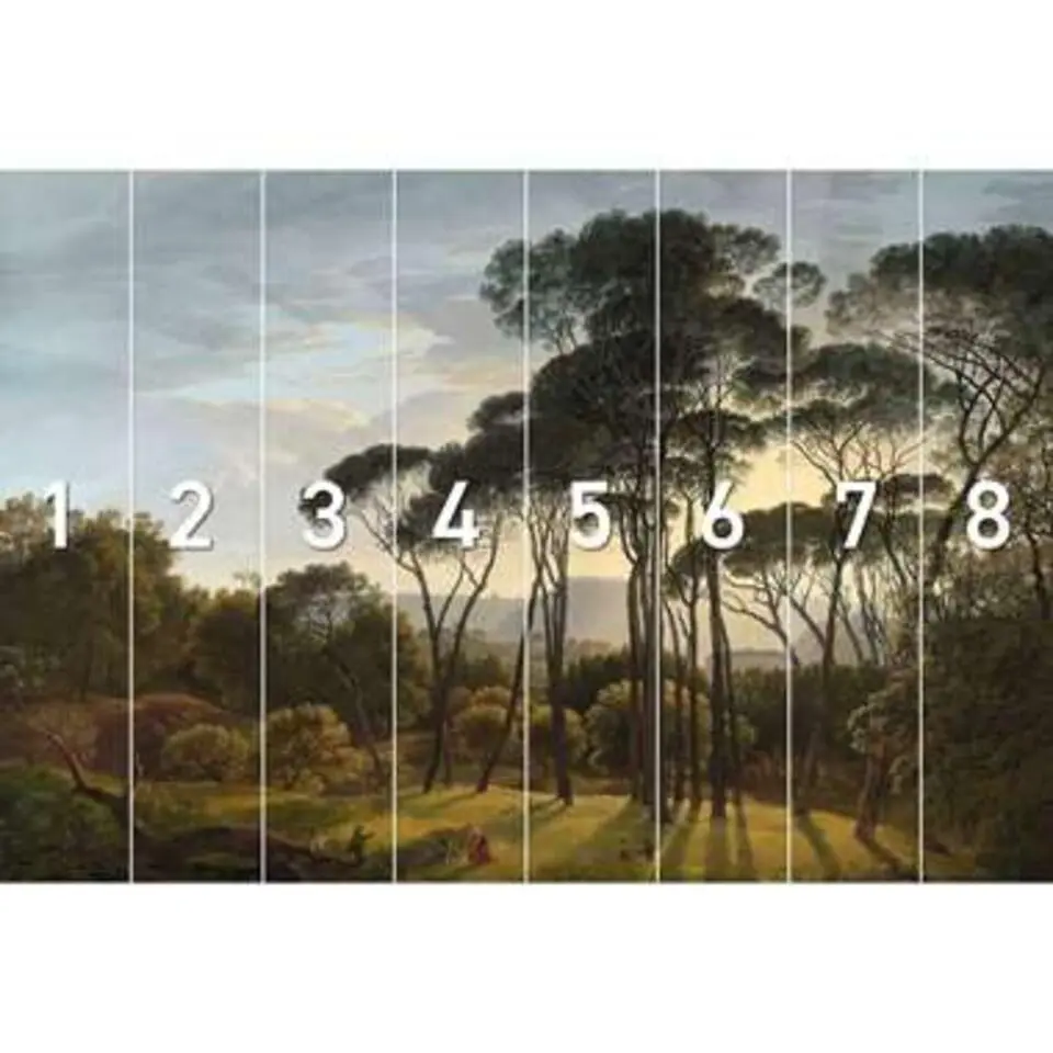Fotobehang Voogd Italiaans Landschap - 260x384cm - Groen