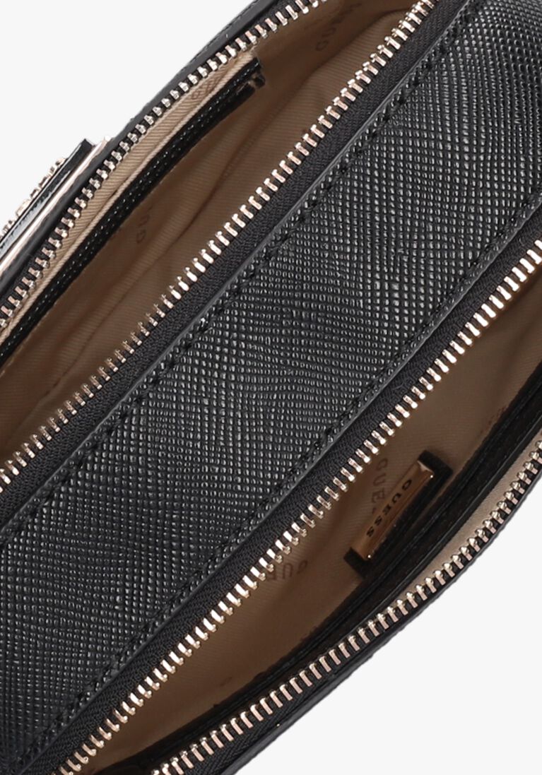 GUESS zwarte guess schoudertas noelle crossbody camera