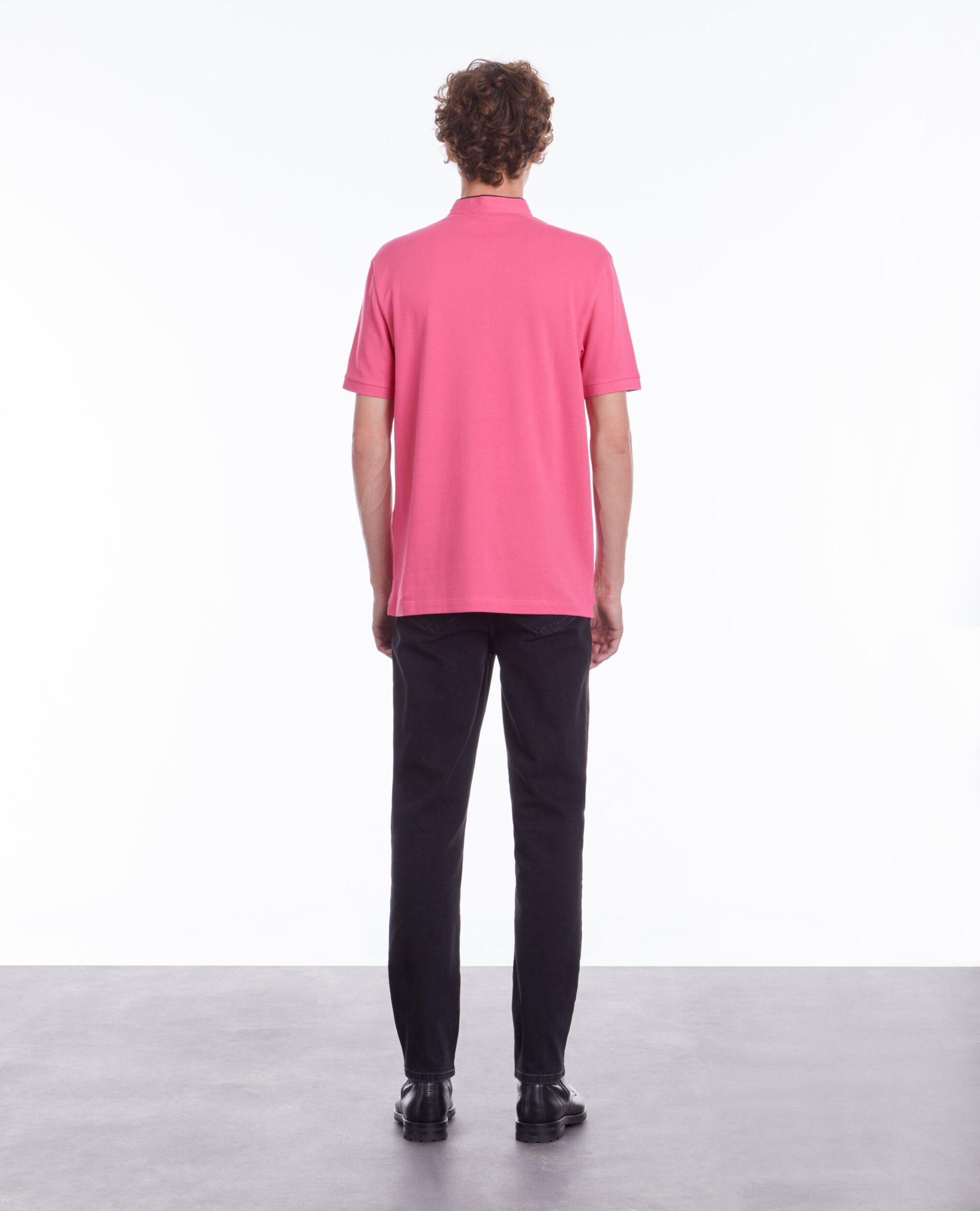 Polo rose en coton