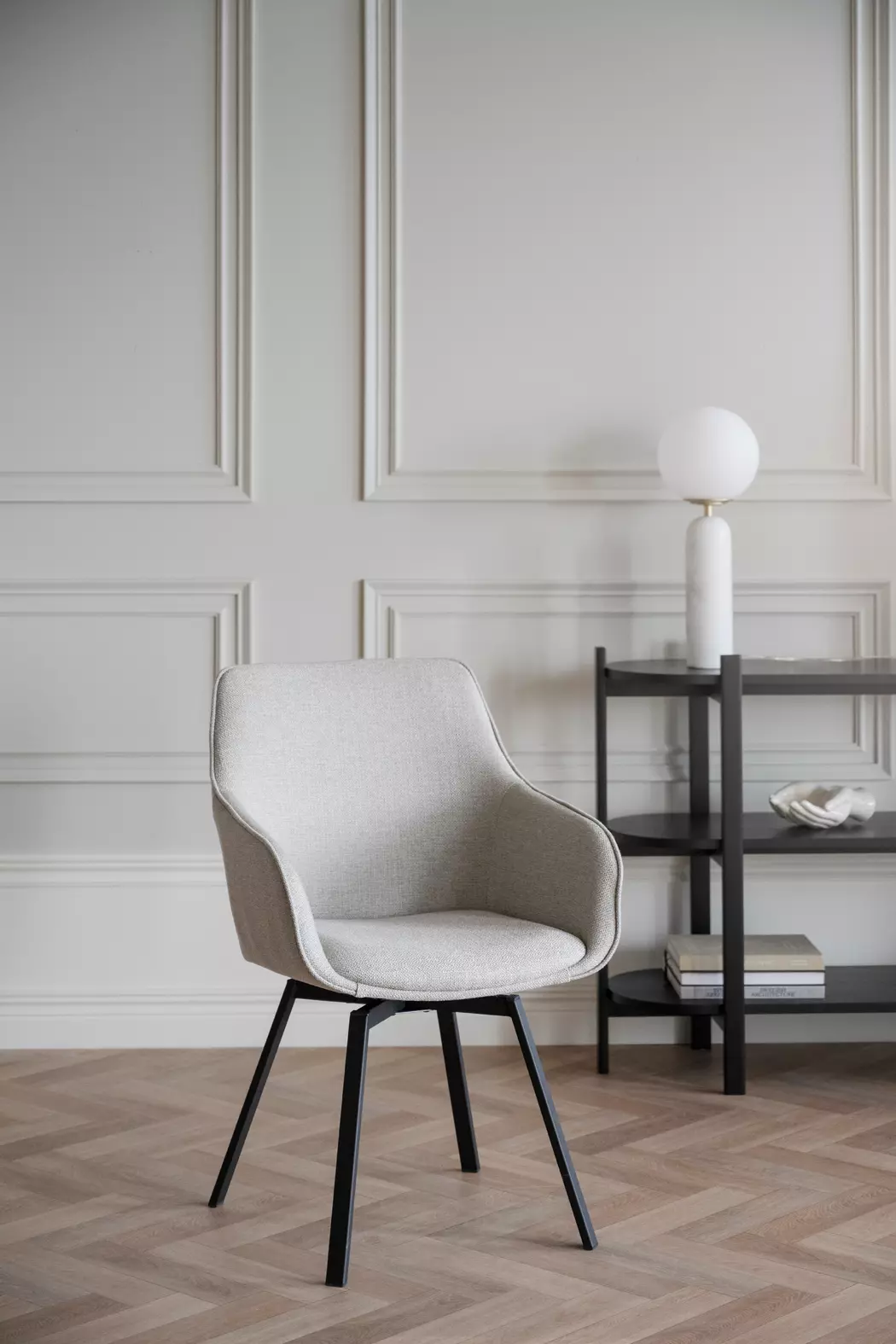 Stuhl Bezug aus Stoff in hellbeige
