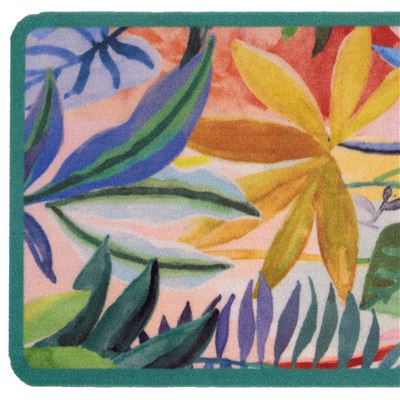 Tapis de cuisine motif exotique