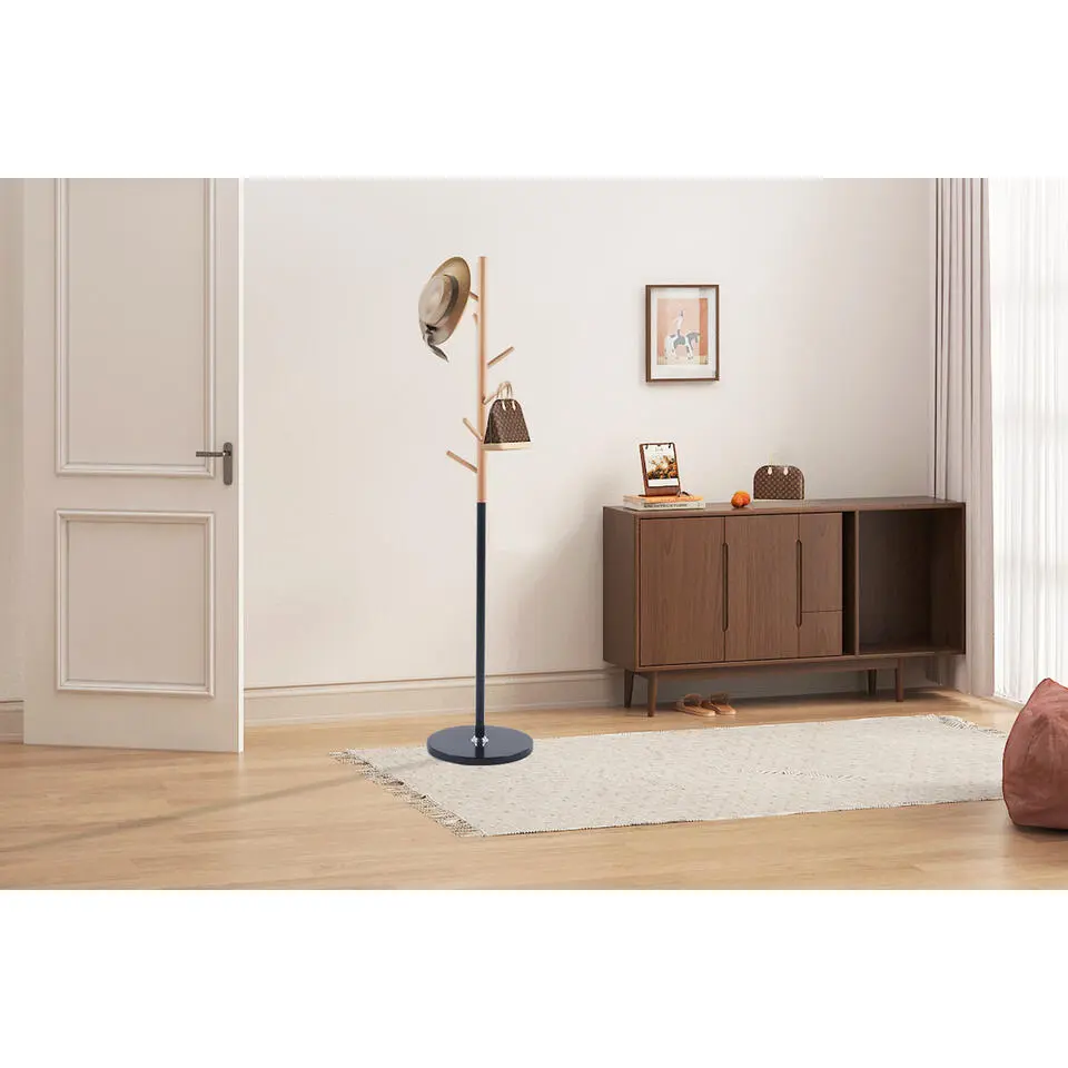 Rousseau Staande kapstok Viola - Ø37 x 172 cm - Beukenhout / Metaal
