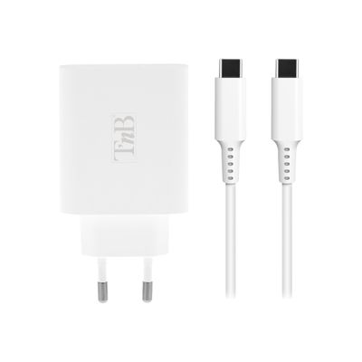 T'nB - Chargeur secteur ultra compact - 2 connecteurs de sortie (USB-A, USB-C)
